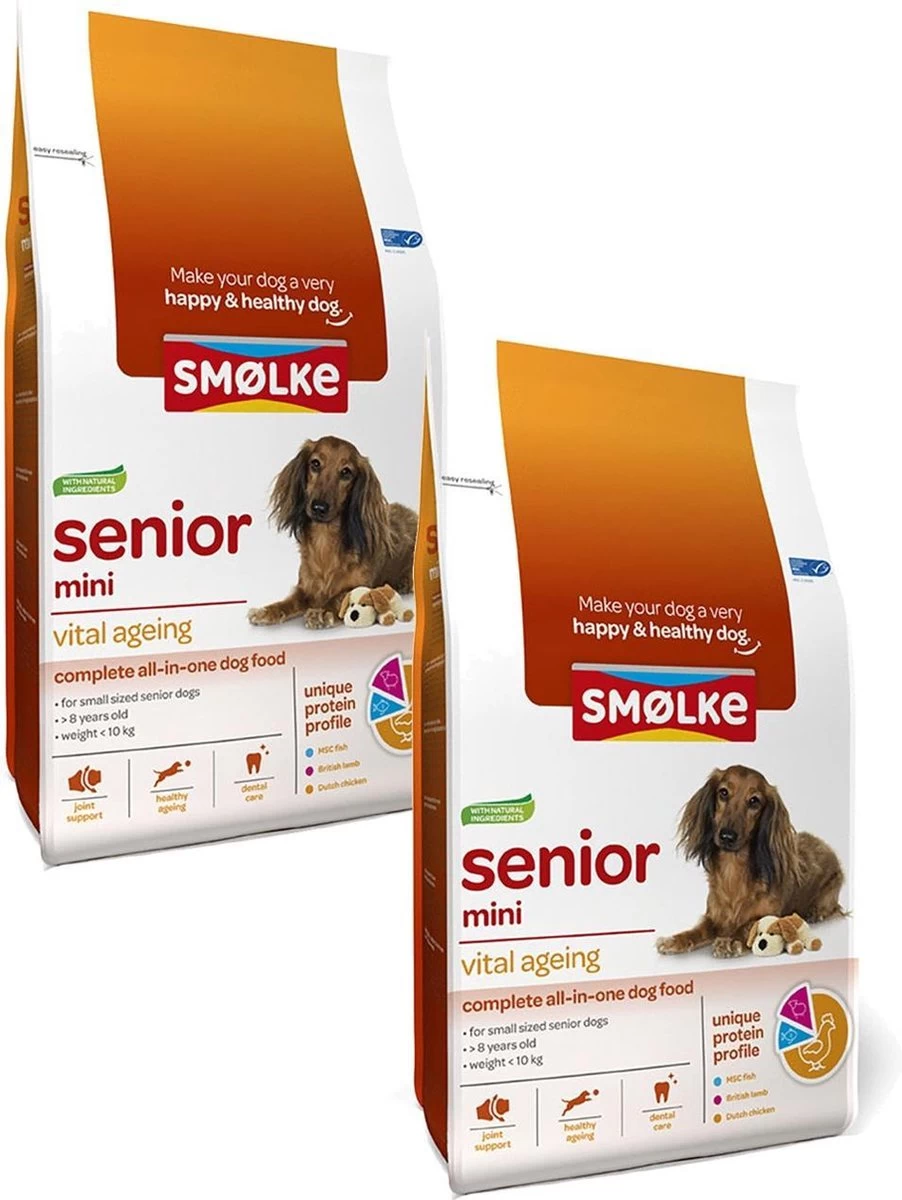 Smolke Senior Mini - Hondenvoer - 2 X 3 Kg 3 Smolke Senior Mini - Hondenvoer - 2 X 3 Kg