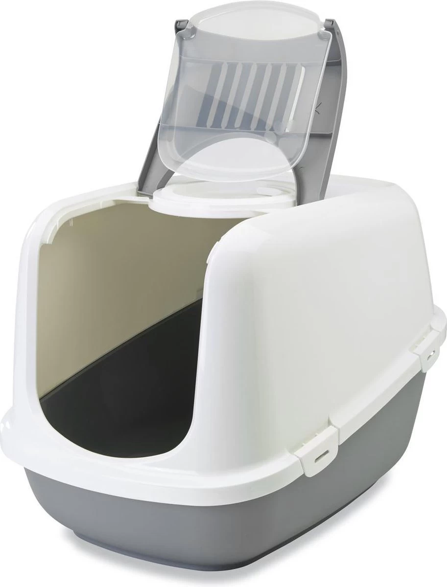 Savic Nestor Jumbo - Grijs - Kattenbak - 66 X 48 X 46 Cm 4 Savic Nestor Jumbo - Grijs - Kattenbak - 66 X 48 X 46 Cm - Afbeelding 2