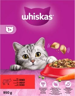Whiskas 1+ Kattenbrokken - Rund - Doos 5 X 950 G -Katten Hondenbenodigdheden Winkel 928x1200 3