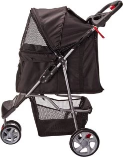 Hondenbuggy Zwart 3-wieler - Huisdieren Wandelwagen Inklapbaar - Dogs&Co -Katten Hondenbenodigdheden Winkel 937x1200 1