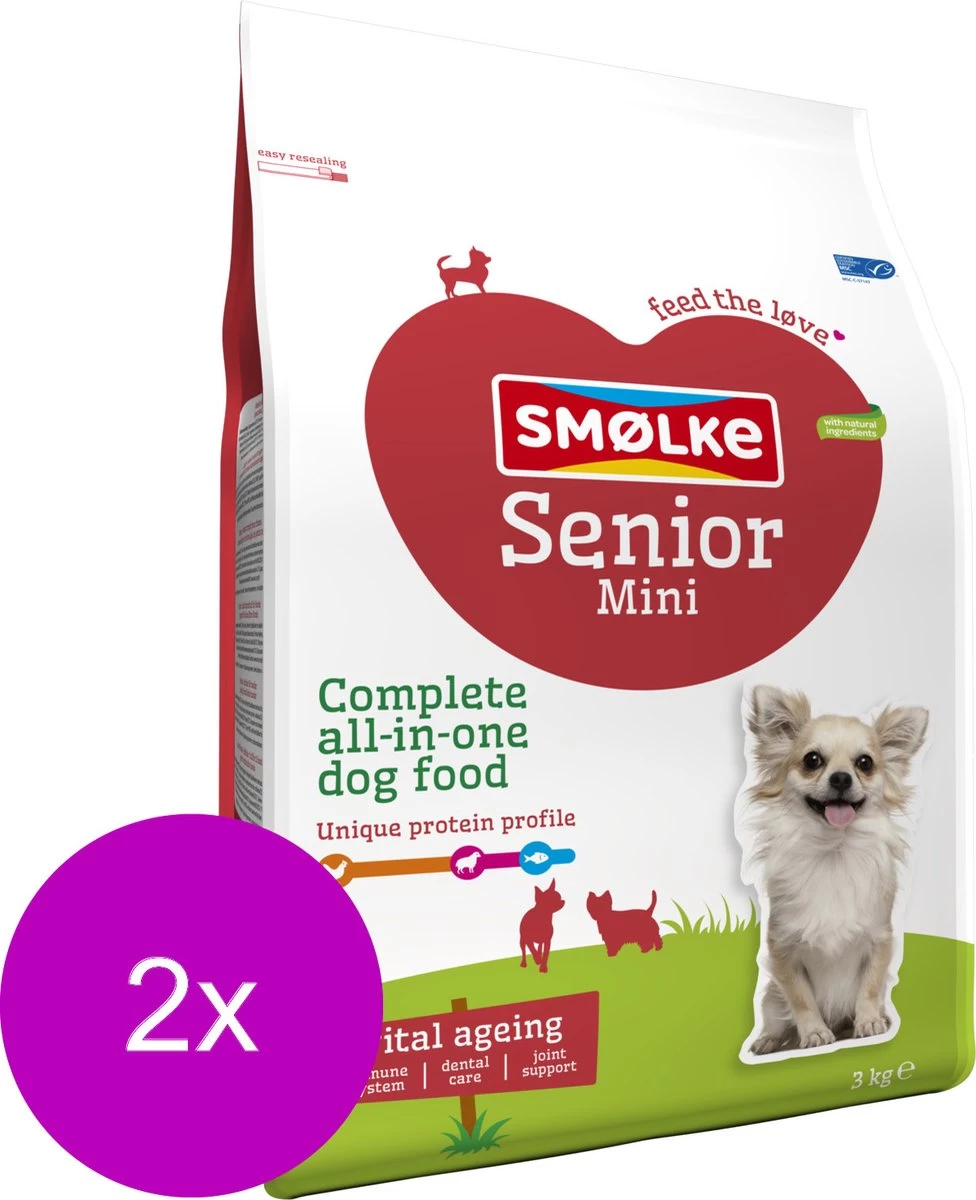Smolke Senior Mini - Hondenvoer - 2 X 3 Kg 6 Smolke Senior Mini - Hondenvoer - 2 X 3 Kg - Afbeelding 4