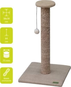 Ebi Harmony Natural - Krabpaal - Beige - 38 X 38 X 64 Cm -Katten Hondenbenodigdheden Winkel 991x1200 2